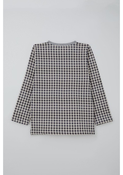 Breeze Erkek Çocuk Pijama Takımı Ekose Desenli 4-8 Yaş, Karışık Renk