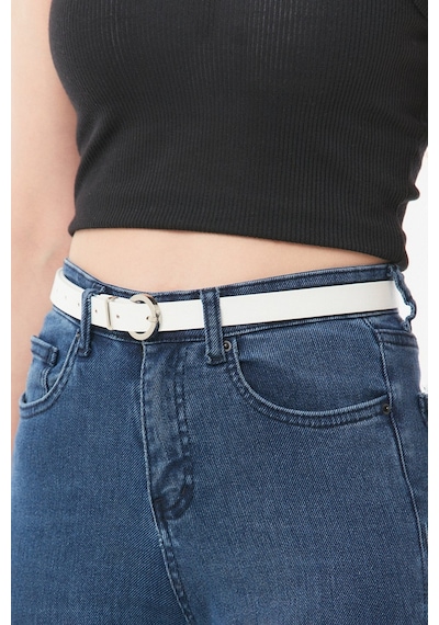 Fullamoda Küçük Tokalı Kemer- Beyaz 20MAKS5268139073-1-Beyaz