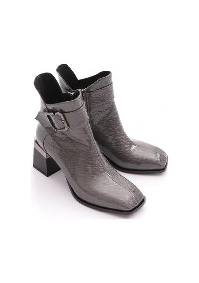 Dgn 602 Kadin Topuklu Bot Platin Kroko