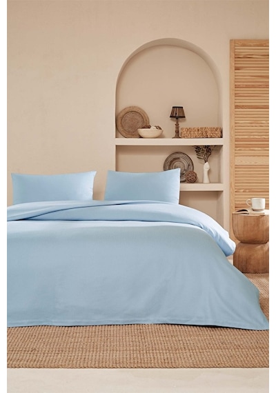 Pike Takımı Bamboo Çift Kişilik Mavi Colurıst E