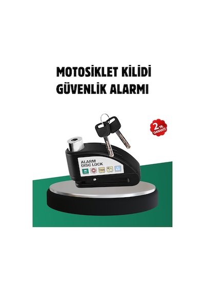Northcity Titreşim Sensörlü Alarm Disk Kilidi - Motosiklet, Scooter Ve Bisiklet Güvenliği