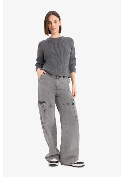 Defacto Coool Regular Fit Bisiklet Yaka Triko Kazak L2567az25wnar61 Antrasit