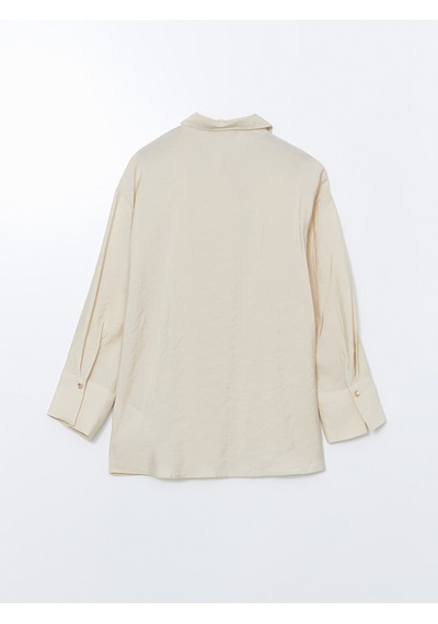 Lcw Modest Bej Loose Fit Kadın Gömlek Tunik