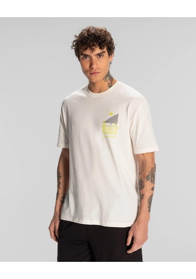 Kappa Authentic Spacetime Erkek T-shirt-beyaz
