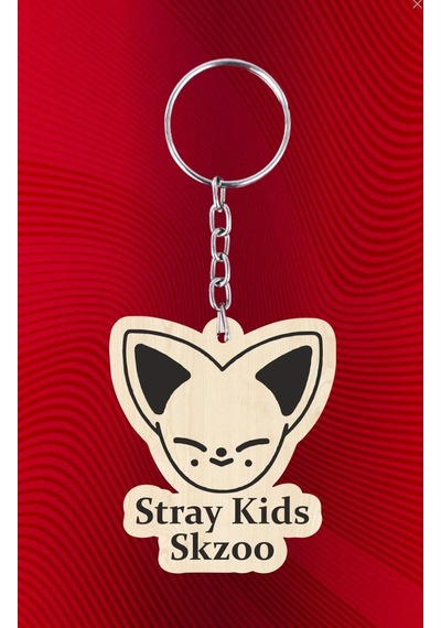 Pepikon Skzoo Stray Kids Foxi.ny Ahşap Anahtarlık Çanta Aksesuar Süsü Kahverengi