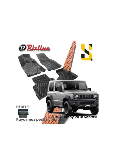 Rizline Us Rizline Suzuki Jimny 2018 Sonrası 3D Havuzlu Paspas