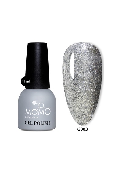 Momo Professional Glitter Kalıcı Oje G003 Yoğun Gümüş Parıltılı 14 Ml