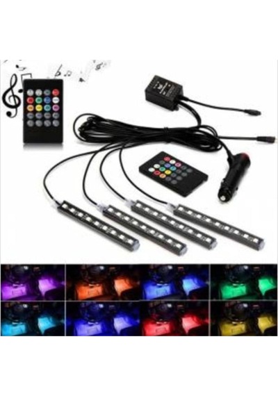 Nkt Group Ayak Altı Led Sese Ve Müziğe Duyarlı Led Rgb Kumandalı Ambiyans