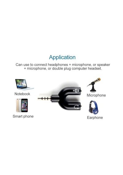 Kulaklık Mikrofon Birleştirici Adaptör 3.5Mm Ayırıcı Aparat