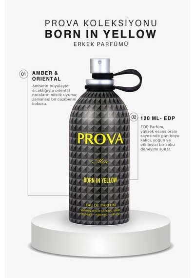 Prova Born İn Yellow Edp Amber Oriental Erkek Parfüm 120 Ml 24'li Paket