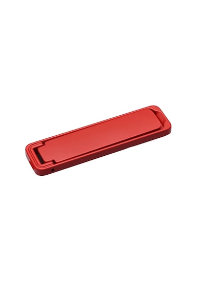 Microcase Telefonlar İçin Yapışkanlı Metal Katlanabilir Stand Parçası - Al5701 Kırmızı