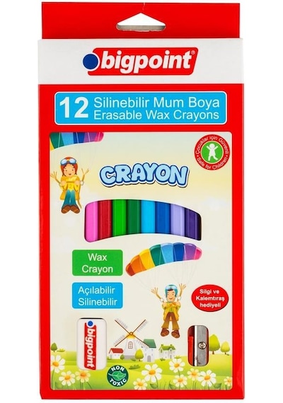 Mum Boya 12 Renk Silinebilir Açılabilir Bigpoint
