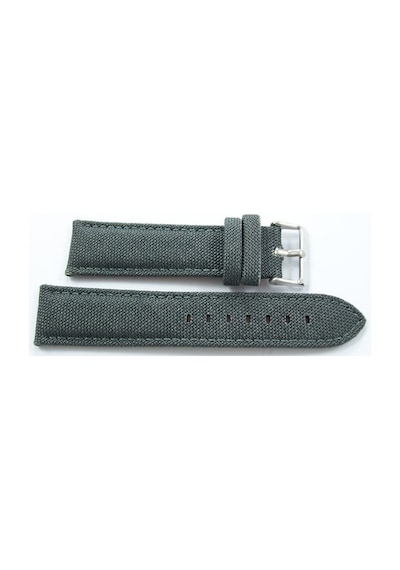 Bizon Koyu Gri Kumaş Saat Kordonu 20Mm Dokuma Spor Perlon Kayışı