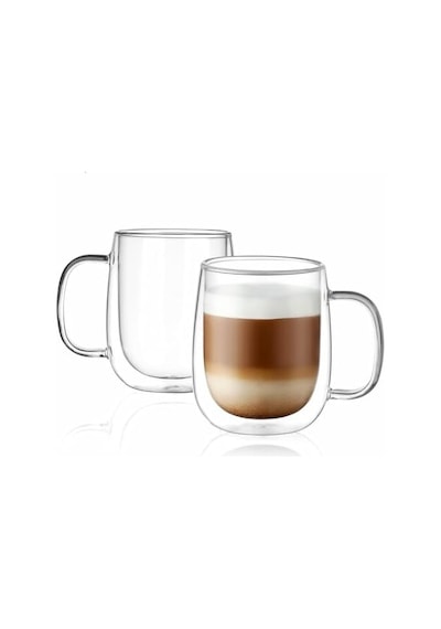 Çift Duvarlı Cam Kahve Kupası 250ml Isıya Dayanıklı, Mikrodalga & Bulaşık Makinesi Uyumlu, 2 Li Şık Set Aeropress Çift Duvarlı Cam Kahve Kupası 250ml Isıya Dayanıklı, Mikrodalga & Bulaşık Makinesi Uyumlu, 2 Li Şık Set Aeropress