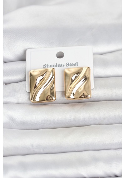 316l Çelik Gold Renk Plaka Model Kadın Küpe Tj-bkp11806 Hmngoxxtptprp Diğer
