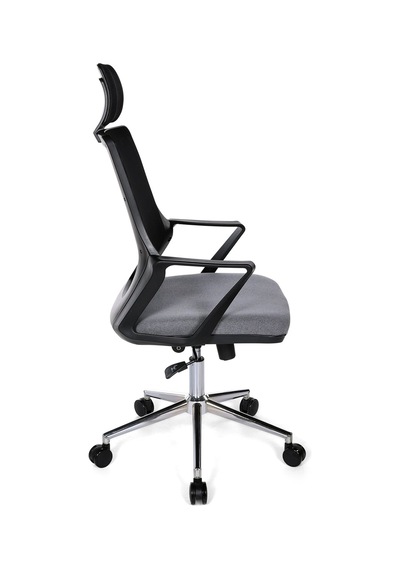 Ofisbazaar Alf Fileli Yönetici Koltuğu Ergonomik Başlıklı Ofis Koltuğu Gri Gri