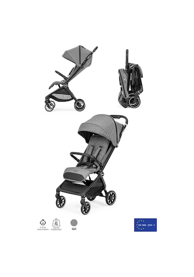 Kanz Bold Autofold Kabin Boy Bebek Arabası Steel Grey