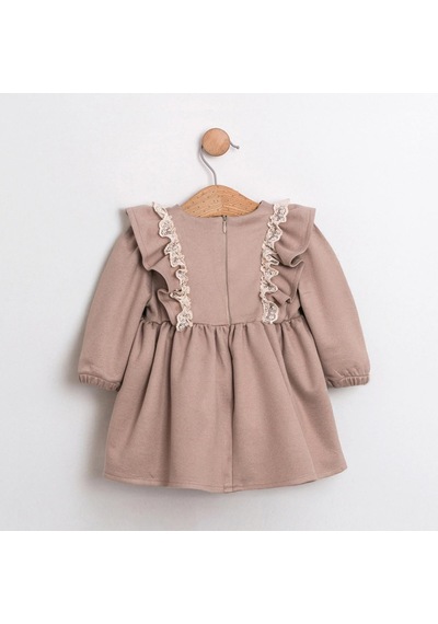 Cumino Kız Bebek Toffee Elbise Cmn-3737 Kahverengi