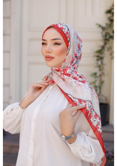 Mimiyum Lemon Flower Nayf İpek Şal Nar Çiçeği nar çiçeği
