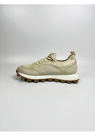 Daytex Triko Tekstil Saya Ultra Hafif Erkek Sneaker Spor Ayakkabı Bej