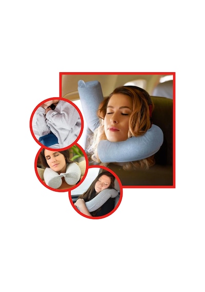 Xpermate Fermuarlı Cırt Cırtlı Seyahat Boyun Yastığı 110 CM Bordo