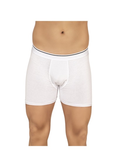 Özkan Underwear Özkan 11256 3'lü Paket Erkek Premium Kumaş Modal Pamuklu Esnek Yumuşak Boxer Şort Beyaz