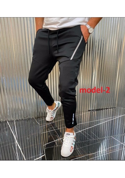 Oliggopol Erkek Slim Fit Likralı Cepli Siyah Eşofman Altı Siyah