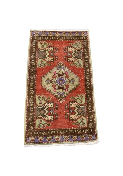 Zehra Abla Halı Vintage El Dokuma Nadir Anadolu Yün Halı 5978