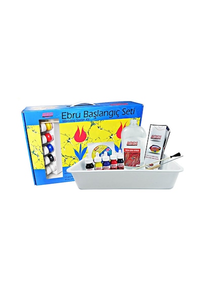 Artdeco Y-016 Ebru Başlangıç Seti 8 Boya 15 Parça