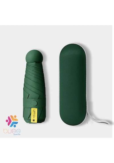 Bliss Umbrella 8 Telli Kapsül Şemsiye Yeşil