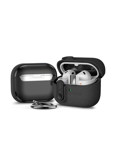 Samsung Galaxy Buds 3 Fe / Buds 3 Pro / Buds 3 İle Uyumlu Kılıf Kilitli Tpu Premium Matte Trip Case Koyu Gri