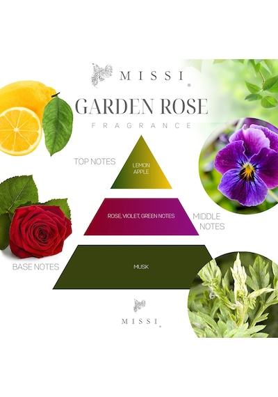 El Yapımı Garden Rose Kokulu Gri Pembe Çiçekli Bardak Mum