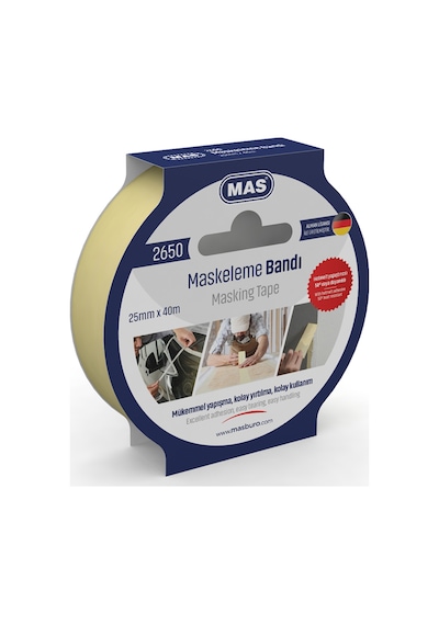 Mas Krepe Maskeleme Bantı 25 Mm X 40 M 2650