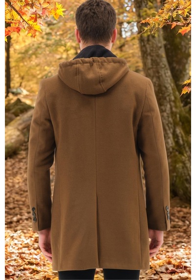 Dewberry Plt8371 Dewbrry Erkek Palto-Düz Camel-Düz Camel