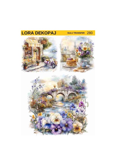 Lora Dekopaj Sulu Transfer Kağıdı - 280 25x35 Cm