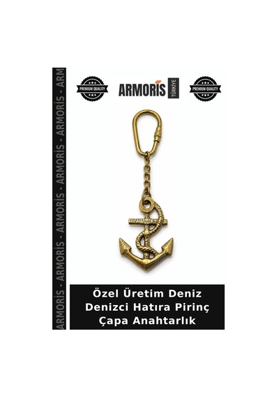 Özel Üretim Deniz Denizci Hatıra Pirinç Çapa Anahtarlık