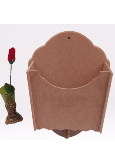Hobi 90055 Dekoratif Gazetelik Kutu Model Ahşap Ham Mdf El Yapım