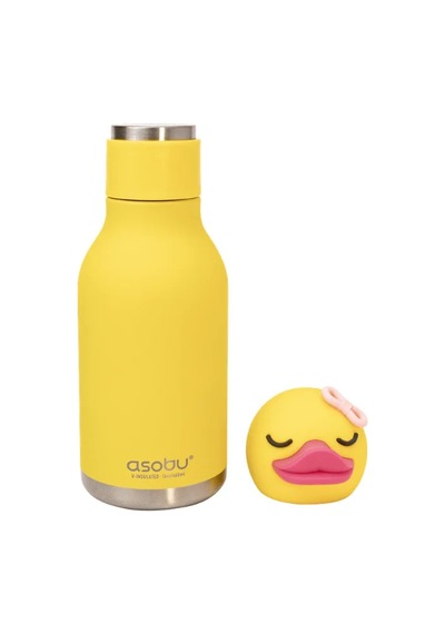Asobu Bestie Bottle - Ducky Yalıtımlı Paslanmaz Çelik Su Şişesi, Pipetli, 460ml Çok Renkli