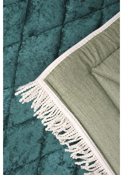 Zümrüt Yeşili Kapitone Dolgulu Lüks Seccade 65x115 Cm Yeşil