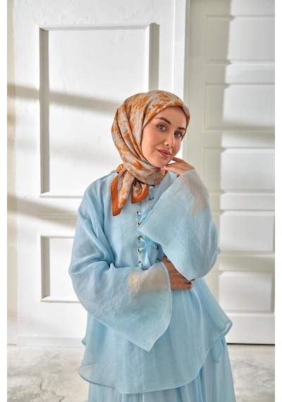 Silk Home Velora Eşarp 161001-11 Taba, Gümüş, Gri
