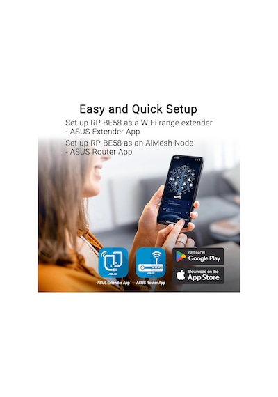 Asus Rp-be58 Wifi7 Be3600 Dual-band Menzil Genişletici