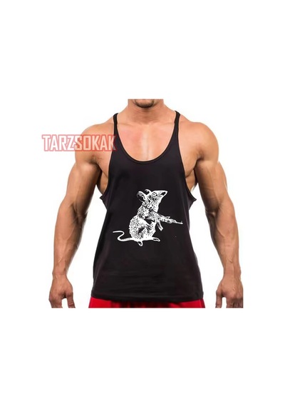 Tarzsokak Gym Tank Top Fitness Sporcu Atleti Gym33 Siyah