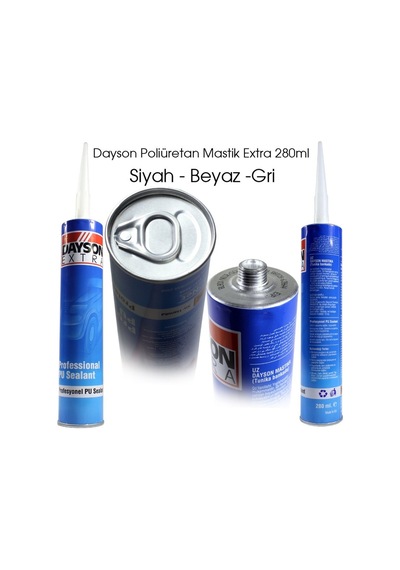 Dayson Extra Poliüretan Mastik Siyah Güçlü Yapıştırıcı 280 Ml. Siyah