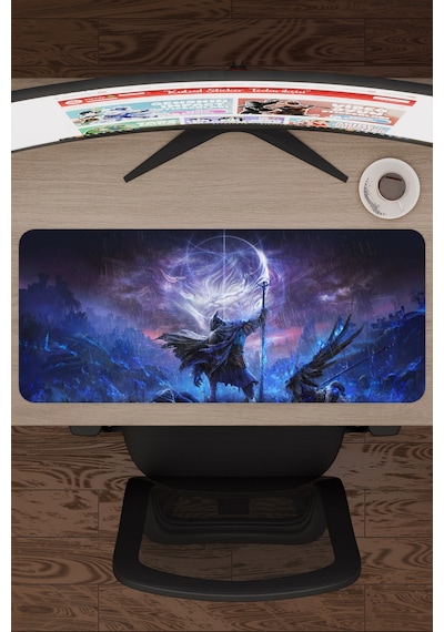 Elden Ring Kaymaz Dikişli Kauçuk Oyuncu Mousepad V1 - 70x30 Xl Gaming Mouse Pad Fare Altlığı
