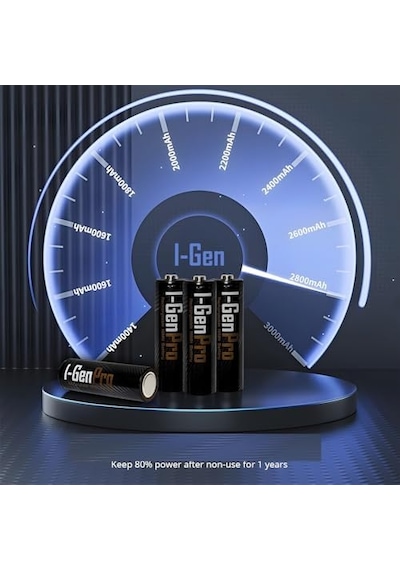 I-gen G821 8&apos Li Pil Şarj Aleti + 4 Adet Aa Pro 2950 Mah + 4 Adet Aaa Pro 1100 Mah Şarjlı Kalem Pilli Set 1.2v Ni-mh