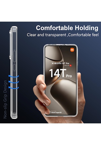 Xiaomi Mi 14t Pro Kılıf Kamera Korumalı Yumuşak Şeffaf Silikon