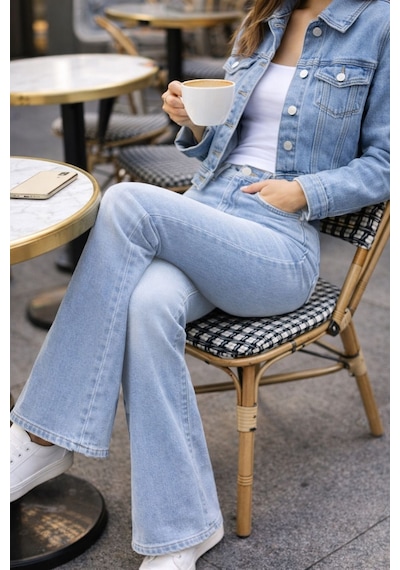 Cedy Denım Yüksek Kalite Kadın 5 Cep Düşük Bel İspanyol Paça Skinnyfit Esnek Jean Pantolon C619 Beyaz Cedy Denım Yüksek Kalite Kadın 5 Cep Düşük Bel İspanyol Paça Skinnyfit Esnek Jean Pantolon C619 Beyaz
