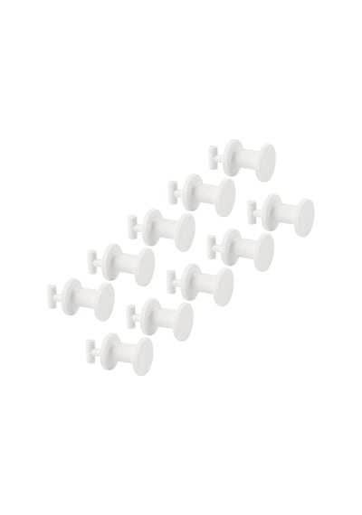 Ikea Skadıs Mini Plastik İtme Kancası Skadıs Pegboard İçin Uygundur , Beyaz, 19 Mm, 205.198.88-10'lu Paket Sku: Smg8690010230140 100