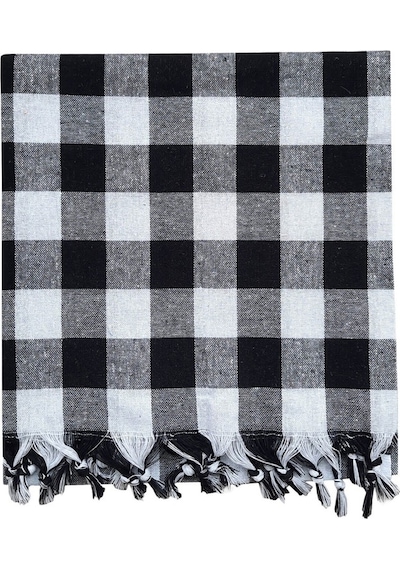 Kareli Yer Sofra Bezi Piknik Masa Örtüsü Saçaklı 150X150 CM (547799353)