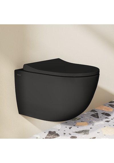 VitrA Sento 130-483R009 İnce Klozet Kapağı Mat Siyah